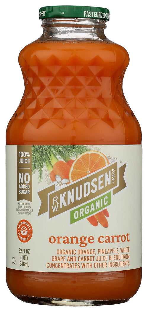 R.W. Knudsen Family Organic Orange Carrot Juice Blend, 32 oz (Pack of 6)