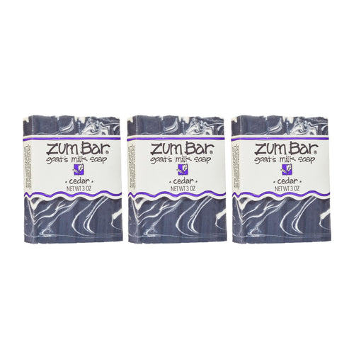 Zum Goat's Milk Soap Bar, Cedar, 3 oz (Pack of 3)