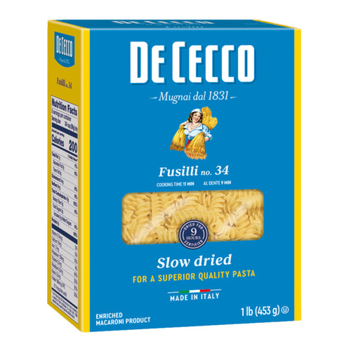 De Cecco Fusilli No. 34 Pasta, 16 oz