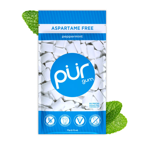 PUR Xylitol Gum, Peppermint, 55 Count