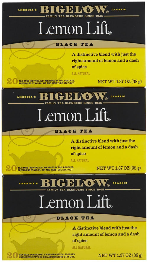 Bigelow Lemon Lift Tea Bags, 20 Count (Pack of 3)