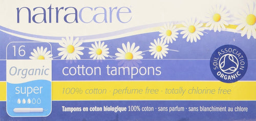 Natracare Organic Cotton Tampons, Super, 16 Count