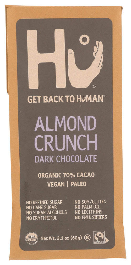 Hu Kitchen Organic Dark Chocolate Almond Crunch Bar, 2.1 oz