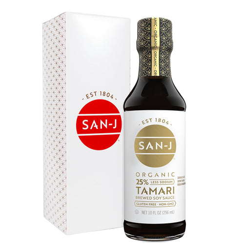San-J Organic Tamari Soy Sauce, 25% Less Sodium, 10 oz
