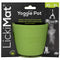 LickiMat Yoggie Pot Licking Treat Dispenser for Dogs, Green