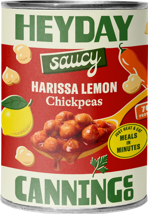 Heyday Canning Co. Chickpeas, Harissa Lemon, 15 oz