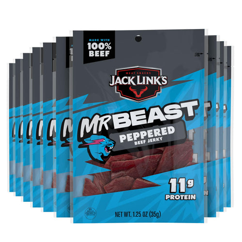 Jack Link's MrBeast Peppered Beef Jerky, 10 Count