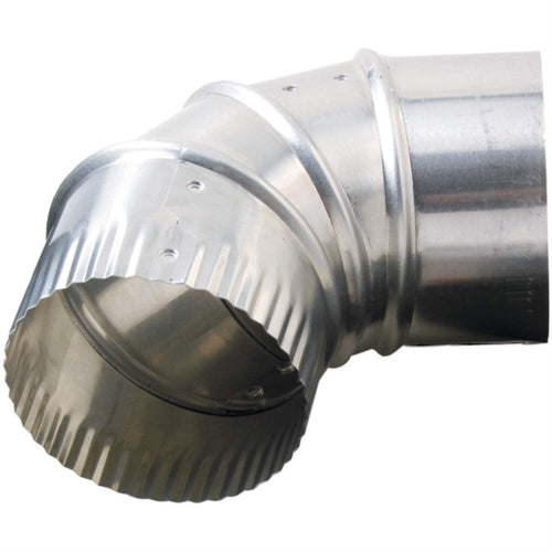 Deflecto Aluminum Dryer Vent Elbow, Fully Adjustable, 4 Inch, Silver