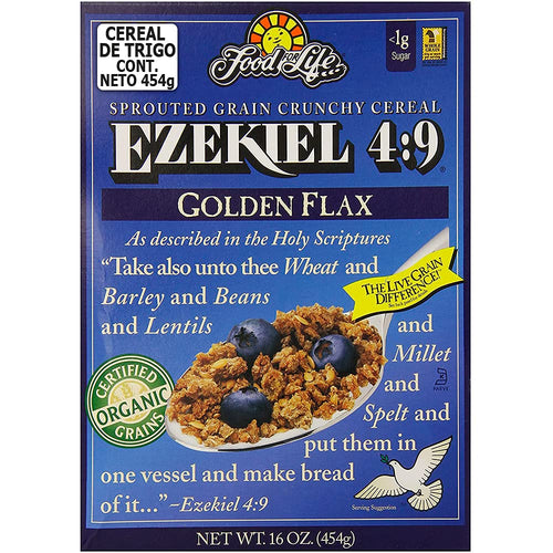 Food for Life Ezekiel 4:9 Organic Sprouted Grain Cereal, Golden Flax, 16 oz (Pack of 6)