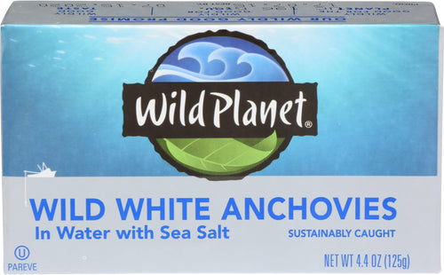 Wild Planet White Anchovies, Lightly Salted in Water, 4.4 oz