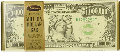 Barton's Million Dollar Milk Chocolate Bar, 2 oz (Pack of 12)