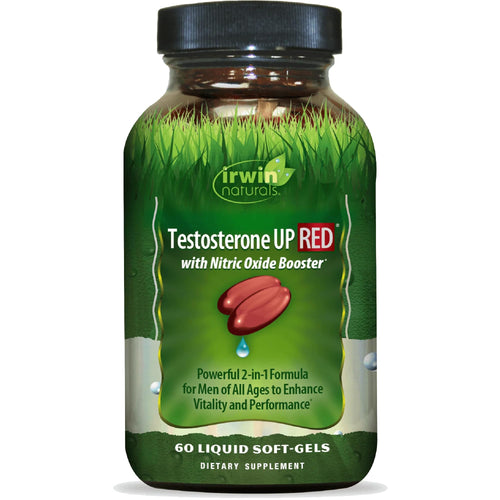 Irwin Naturals Testosterone UP Red with Nitric Oxide Booster, 60 Softgels