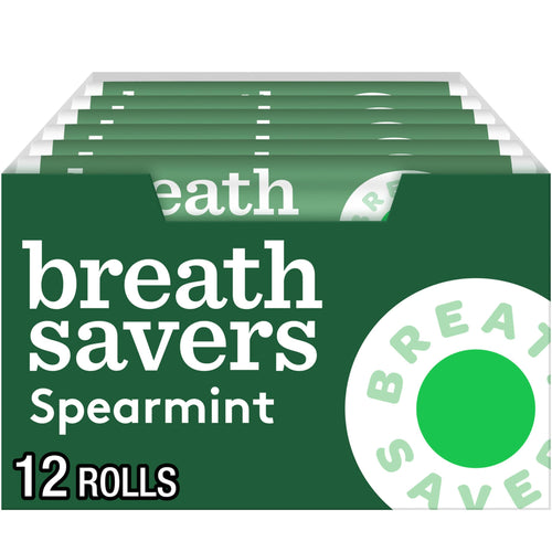 Breath Savers Spearmint Sugar Free Breath Mints, 0.75 oz (Pack of 24)