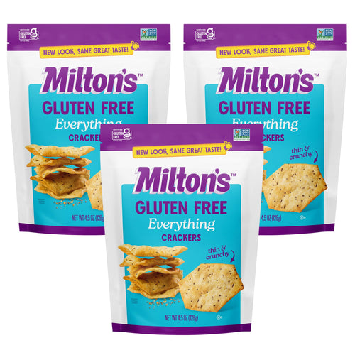 Milton's Gluten-Free Everything Crackers, 4.5 oz (Pack of 3)