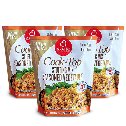 Aleia's Gluten-Free Cook Top Stuffing Mix, Seasoned Vegetable, 5.5 oz (Pack of 3)