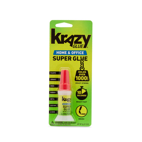 Krazy Glue Home & Office Brush-On Super Glue, 5 g