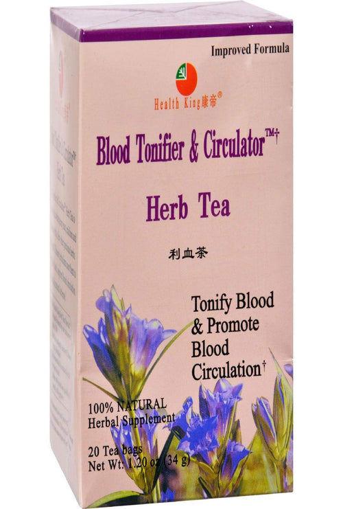 Health King Blood Tonifier & Circulator Herb Tea, 20 Tea Bags