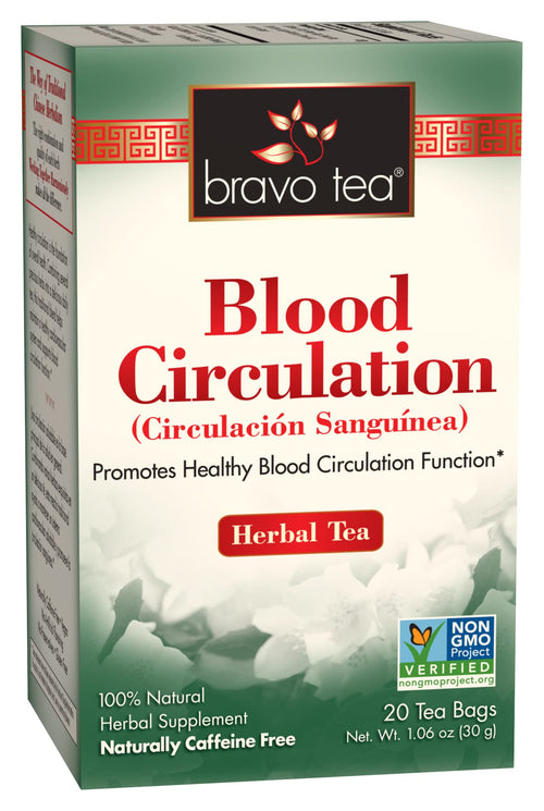 Bravo Teas & Herbs Blood Circulation Herbal Tea, Caffeine Free, 20 Count