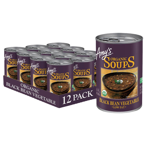 Amy's Organic Black Bean Vegetable Soup, 14.5 oz (Pack of 12)