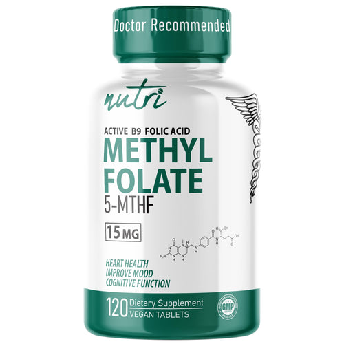 Nutri 5-MTHF L-Methylfolate 15 mg, 120 Vegan Tablets