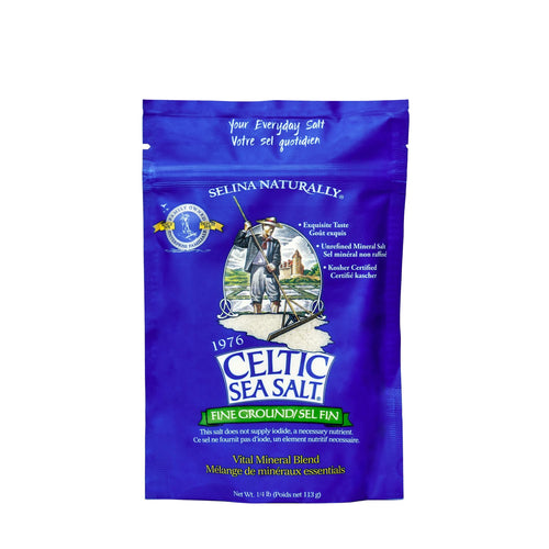 Celtic Sea Salt Fine Ground Sea Salt, 1/4 lb Resealable Bag