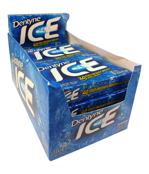Dentyne Ice Peppermint Gum Club Pack, 16 Pieces (Pack of 12)