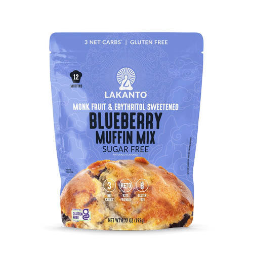 Lakanto Sugar Free Blueberry Muffin Mix, Gluten Free, Makes 12 Muffins
