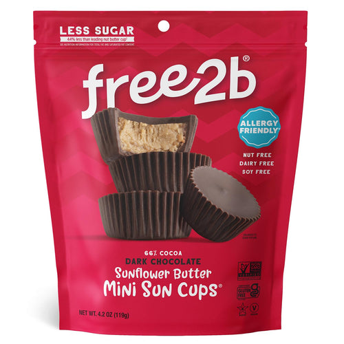 Free2b Dark Chocolate Mini Sun Cups, Allergy Friendly