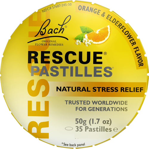 Bach Rescue Pastilles, Orange & Elderflower, 35 Count
