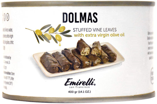 Emirelli Dolmas Stuffed Grape Leaves with Rice in Extra Virgin Olive Oil