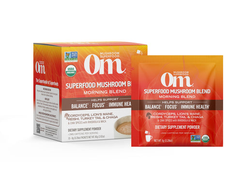 OM Mushroom Superfood Morning Energy Blend Drink Mix (10 Count)