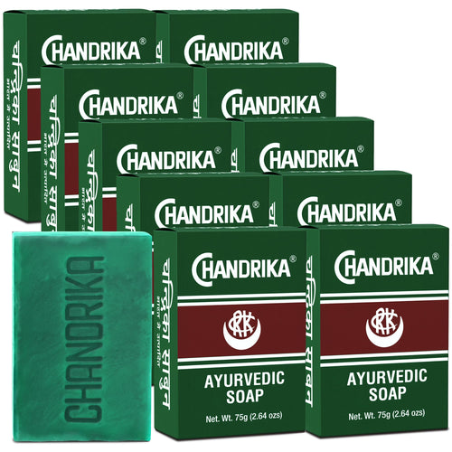 Chandrika Ayurvedic Herbal and Vegetable Oil Soap, 2.64 oz (Case of 10)