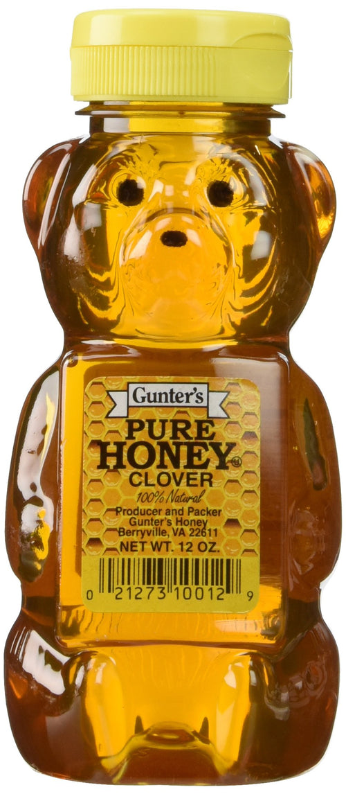 Gunter's Pure Clover Honey Bears, 12 oz (Pack of 2)