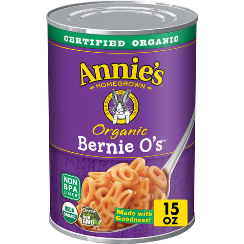 Annie's Organic Bernie O's Canned Pasta in Tomato & Cheese Sauce, 15 oz