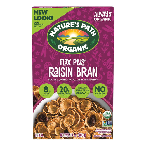 Nature's Path Organic Flax Plus Raisin Bran Cereal, 14 oz