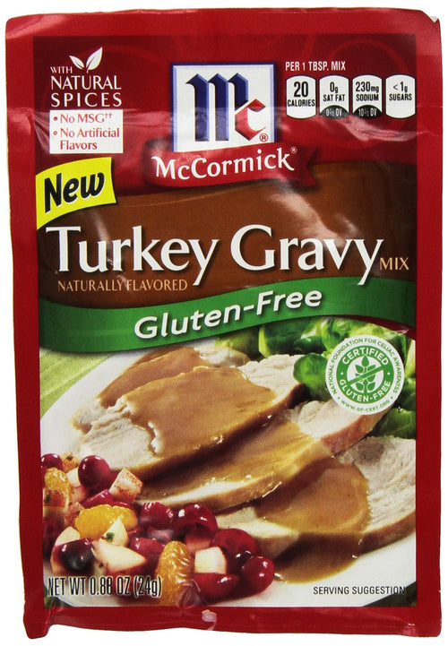 McCormick Gluten Free Turkey Gravy Mix, 0.88 oz (Pack of 4)