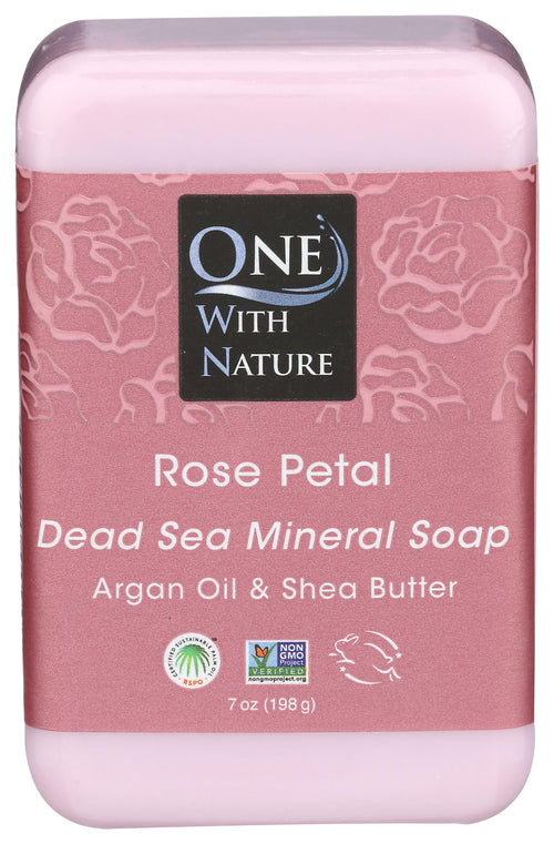 One With Nature Soap, Rose Petal, 7 oz