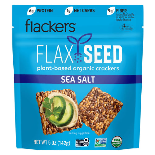 Doctor in the Kitchen Flax Sea Salt Organic Crackers, 5 oz
