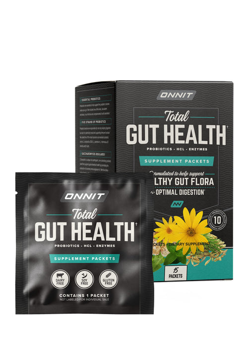 Onnit Total Gut Health Prebiotic, Probiotic & Digestive Enzyme Packets, 15 Pack