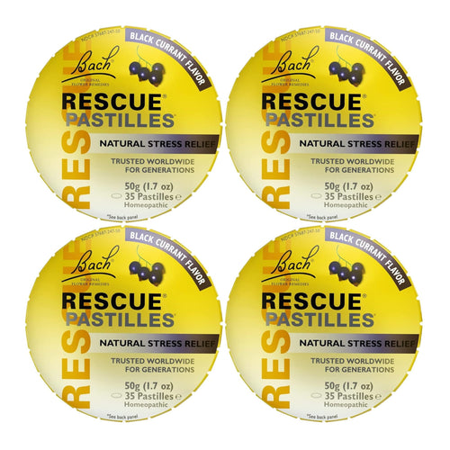Bach Flower Essences Rescue Remedy Pastilles, Black Currant, 1.7 oz (4 Count)