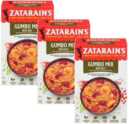 Zatarain's Gumbo Mix with Rice, 7 oz (Pack of 3)