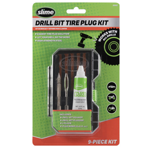 Slime Tire Plug Drill Bit Kit, 9-Piece