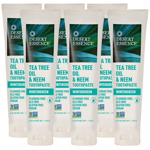 Tea Tree Oil & Neem Wintergreen Toothpaste (Pack of 6)