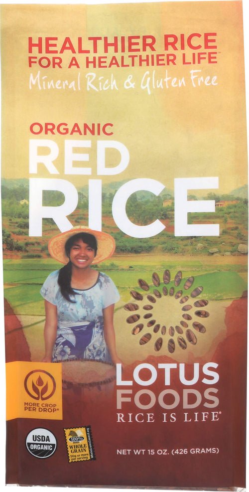 Lotus Foods Heirloom Bhutan Red Rice, Gluten-Free, 15 oz