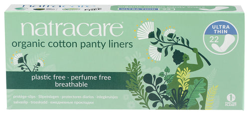 Natracare Ultra Thin Organic Cotton Panty Liners, 22 Count