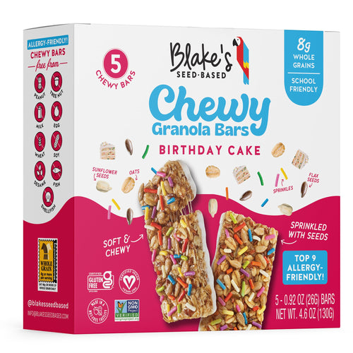 Blake's Seed Based Chewy Granola Bars, Birthday Cake, 5 Count