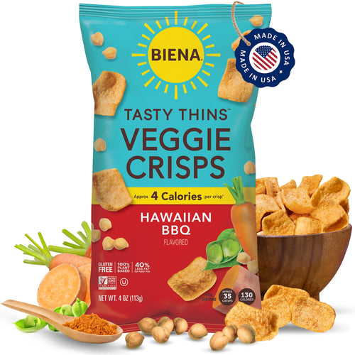 Biena Crisps Tasty Thins, Hickory BBQ, 4 oz