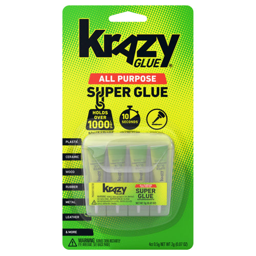 Krazy Glue All Purpose Super Glue Gel with Precision Tip (4 Tubes)