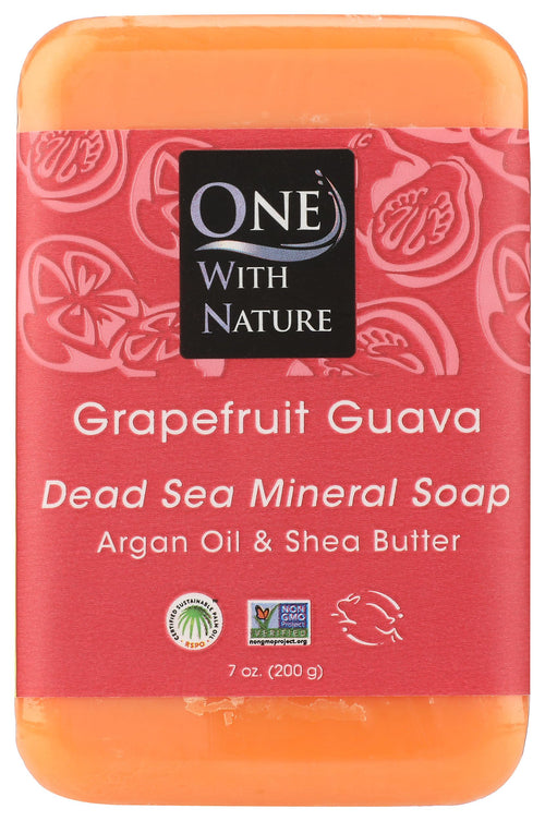 One With Nature Grapefruit Guava Bar Soap, 7 oz (200 g)