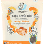 Shameless Pets Bone Broth Bits Dog Treats, Nutty Chicken, 10 oz